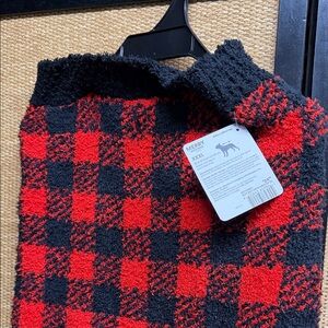 Red and Black Plaid Dog Sweater